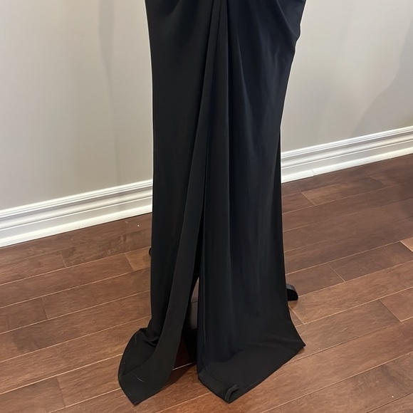 ⭐️ba Nites One Shoulder Beaded Jersey Dress With Ruching⭐️ - Picture 12 of 12